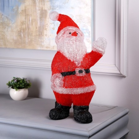 LED figure "Santa Claus" 21 × 45 × 17 cm, acrylic, 60 LED, 220 V, glow of white-1