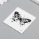 Tattoo on the body Black "Butterfly with Shards" 6x6 cm