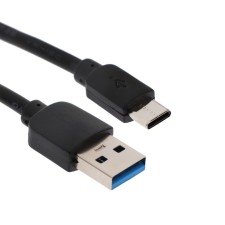 Luazon, Type -C - USB, 1 A, 1 m, black cable
