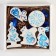 A set of Christmas tree toys "Winter patterns" 5 parts