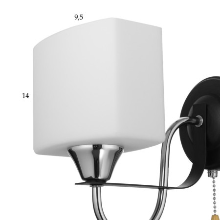 Bra "liana" 1x60W E27 chrome-brown 23x13x20 cm.-3