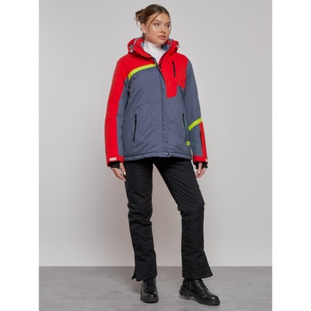 Ski jacket female winter, size 52, red color-15