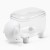 White with a transparent lid