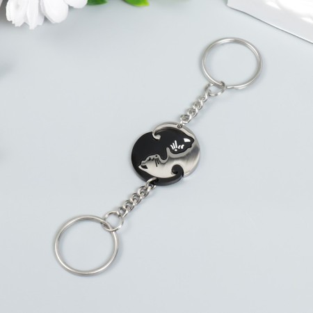 Breek Metal 2V1 "Yin -Yang - Two kittens" 7x2 cm-2
