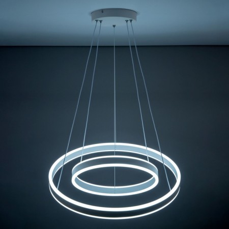 Suspended Citilux “duet” CL719640, 60x60x17 cm, 1x108W, LED, white color-7