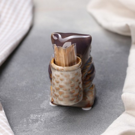 Toothpick stand “owl”, 6 × 4, 7 × 7.6 cm, MIX figures-2