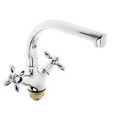ACCOONA A4478 kitchen mixer, two -wound, with a nut, silumin, chrome