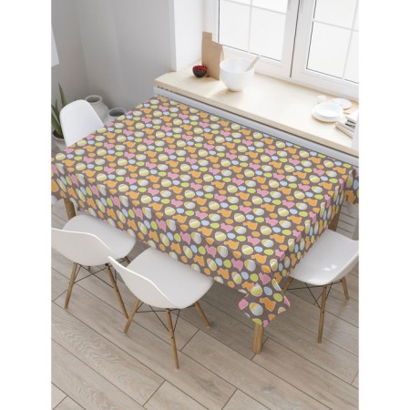 The tablecloth "Silhouette of Easter Rabbit", rectangular, Saten, size 120x145 cm