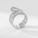 Ring Metal "Trend" is twisted, the color is silver, dimensionless