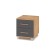 Amanda bedside table with two boxes, 400x420x450 gold oak/graphite