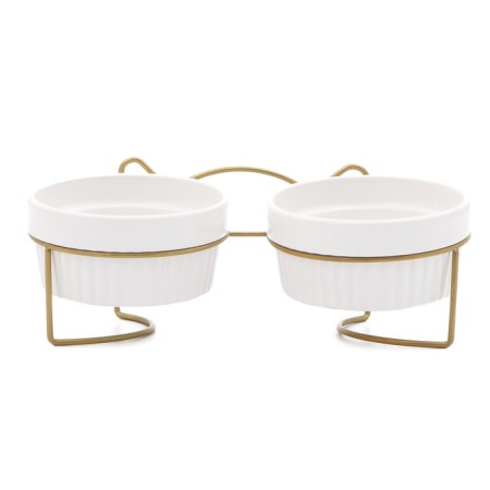Ceramic bowls on a stand 2 x 250 ml-3
