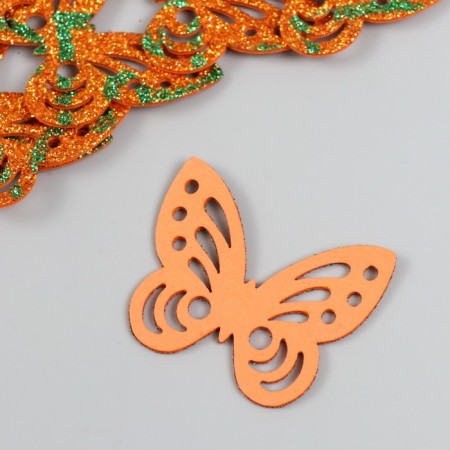 Decor "Butterflies" mix 5.5x4.5 cm set 6 pcs foam glitter-3