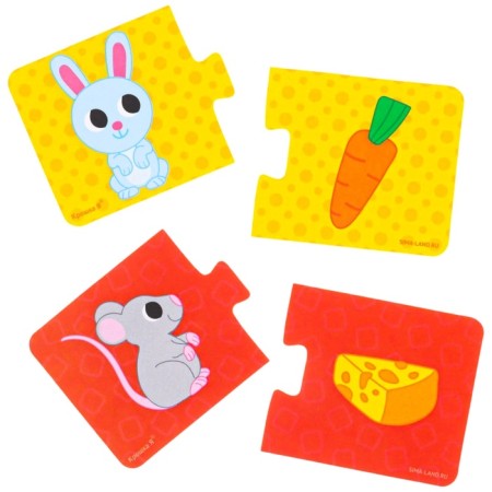 Soft puzzle for kids "Who eats what?", 5 puzzles, crush me-4