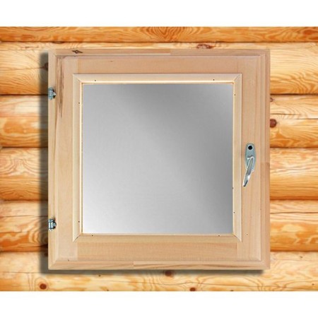 Window, 50 × 50cm, double glass of linden-2