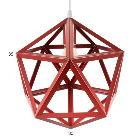 Lamp Bayerlux "Geometry" E27 1x40W red 35x35x35-135 cm-6