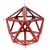 Lamp Bayerlux "Geometry" E27 1x40W red 35x35x35-135 cm