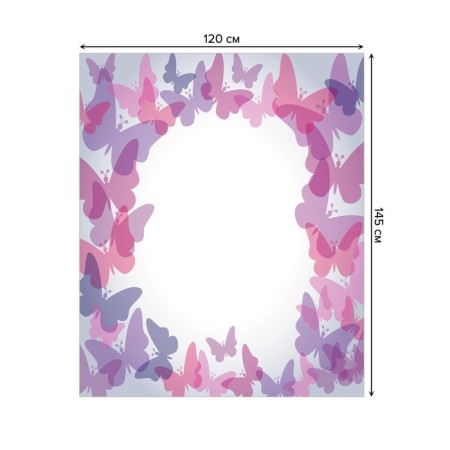The tablecloth "Butterfly forms", rectangular, Saten, size 120x145 cm-1
