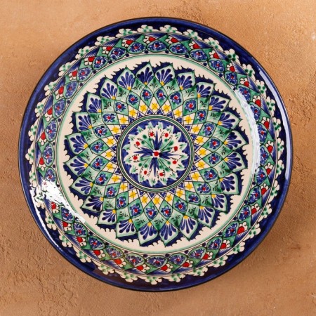 Largan Rishtan ceramics "Patterns", 25 cm, blue-9