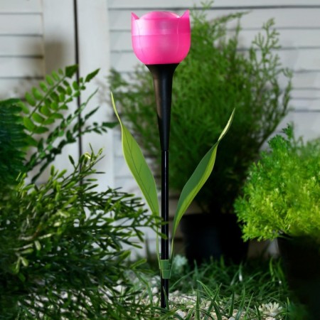 Garden lamp on the solar battery "Tulip", 6 × 38 × 6 cm, 1 LED, glow white-2