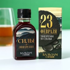 Balm with Mumiyo “Since February 23”: rose hips, black -brown ash, hawthorn, currants, calendula, St. John's wort, 100 ml.