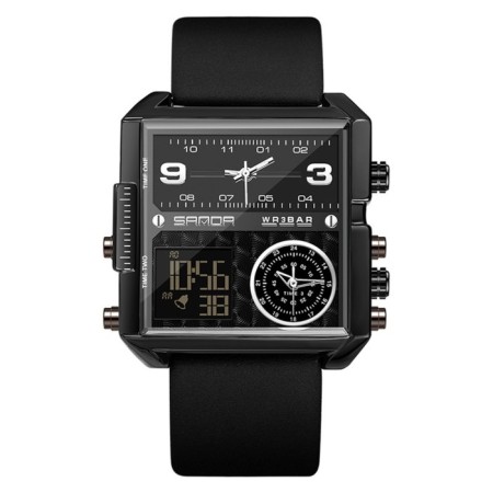 Electronic watches, d-4.1 cm, alarm clock, calendar, waterproof, black