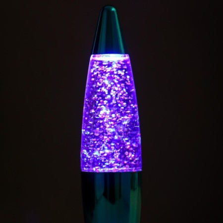 Lumber "Blue Rocket" LED, lava, sparkles, from batteries 3xlr44 19 cm Risalux-3