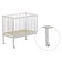 Set of wheeled supports, 4 pcs, white color
