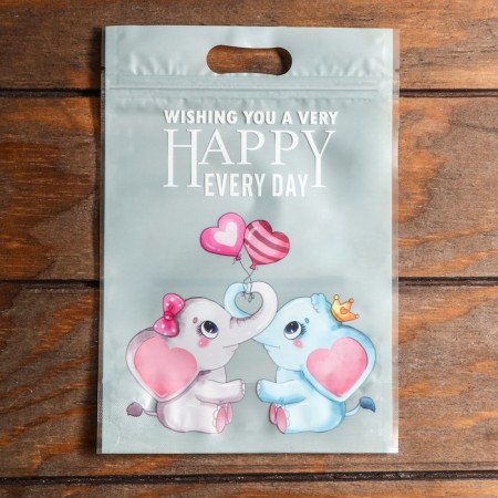Gift package, with zip-lock fastener, 15 x 22 cm, mix-2