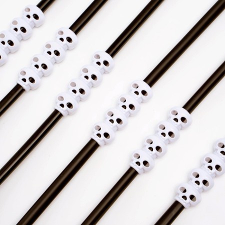 The tubes for the cocktail "Skull", the color is black, set 6 pcs.-2