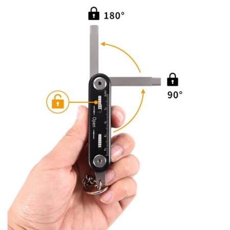 Multitul 11V1: screwdrivers, keys, ruler, black-8