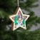 Christmas tree toy "Star with a snowman", from batteries, glow warm white