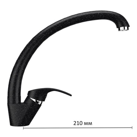 Kitchen mixer Ulgran U007-308, black color