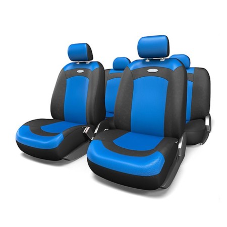 Autoshekhli university Autoprofi Extreme, XTR-803 BK/BL (M), velor+mesh fabric, set of 8 objects, black/blue color