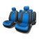 Autoshekhli university Autoprofi Extreme, XTR-803 BK/BL (M), velor+mesh fabric, set of 8 objects, black/blue color