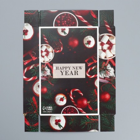 Box for confectionery "Happy New Year", 17 x 12 x 3 cm, New Year-5