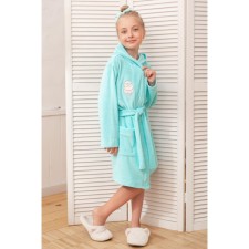 A dressing gown for a girl, height 98 cm, mint color