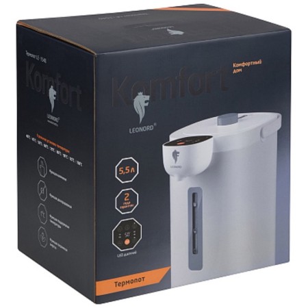 Thermopotes Leonord Le-1540, 1600 W, 5.5 l, adjustment t, sensor, white-5