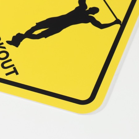 Decorative sign (poster) "Workout Zone" 32x32 cm, plastic-4