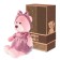 Soft toy "Bear Molly in a lilac dress with beads", 21 cm