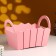 Kashpo wooden 25 × 16 × 17 cm "Maria", side pens, MDF, pink coral