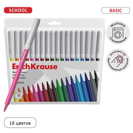 Fleeters of 18 colors, Erich Krause Basic, ventilated cap