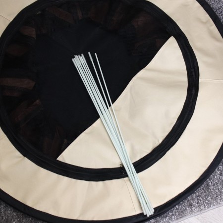Animal aviary, tent, round, 90 x 55 cm, brown-10
