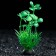 Artificial aquarium plant, 10 cm, green