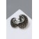 Brooch "Hedgehogs" mini, color of black silver
