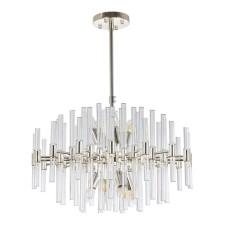 Chandelier on the rod Matilda A1064PL-10CC, E14, 10x40 W, 60x60x68 cm, Chrome