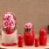Nesting doll "Lida", red dress, 5 doll, 19 cm