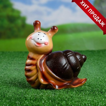 Garden figure "Snail Smile" 17x16x8cm
