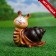 Garden figure "Snail Smile" 17x16x8cm