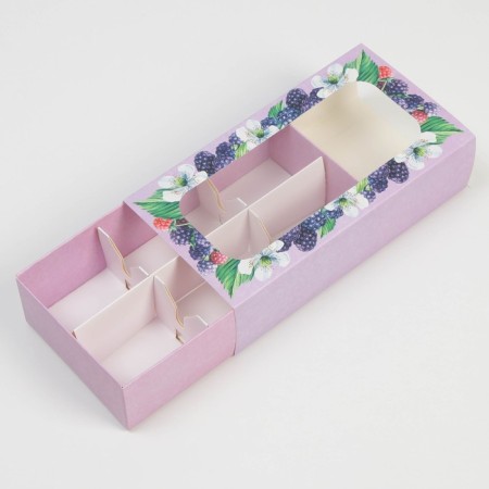 Box under 6 sweets, confectionery packaging "Berry Paradise", 10.2 x 20 x 5 cm-2