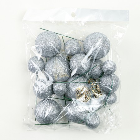 Set for decoration "beads", set 20 pcs, color silver-4